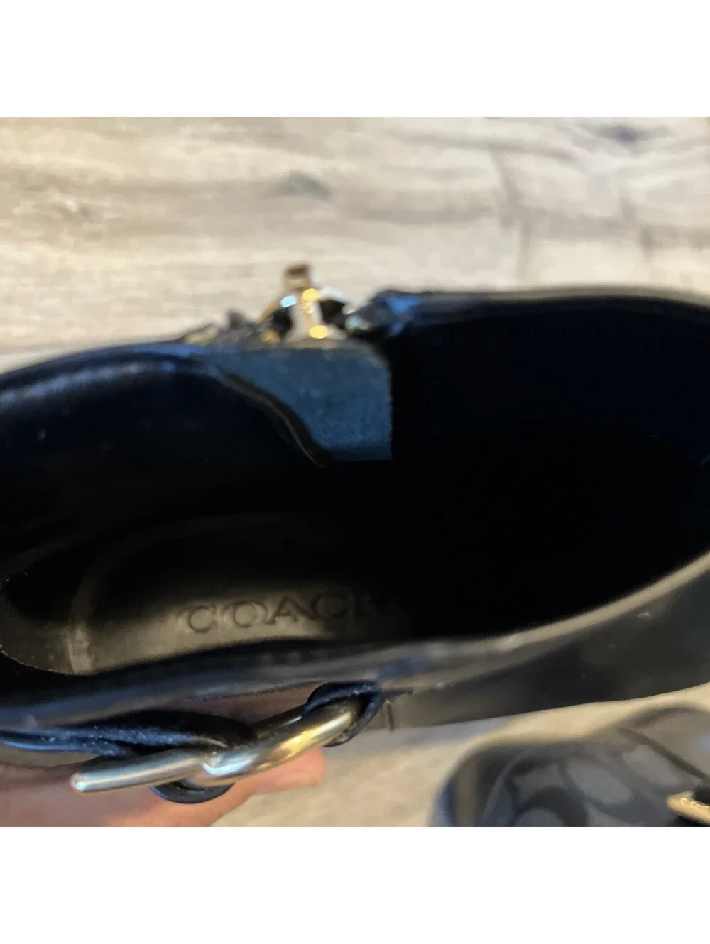 COACH LADIES MONOGRAM ANKLE BOOTIES SIZE US6.5B VGC